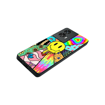 Y2K Doodle stylish phone case for motorola edge 50 fusion | glossy glass and slim fit