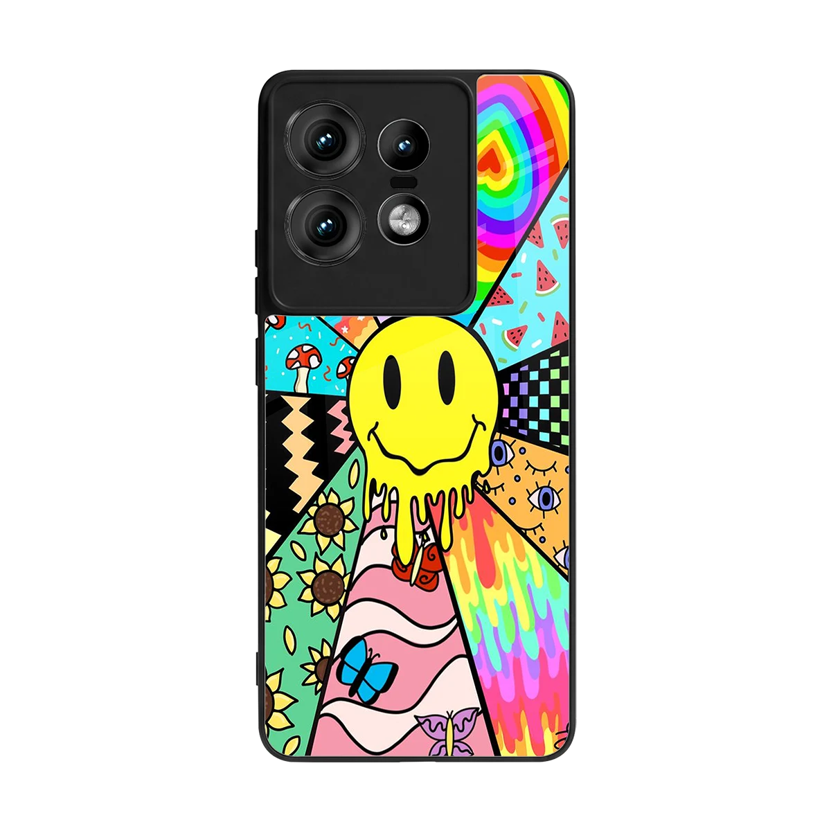 Y2K Doodle back phone cover | glass case for motorola edge 50 pro