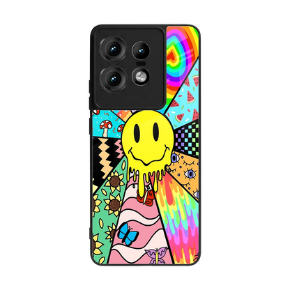 Y2K Doodle back phone cover | glass case for motorola edge 50 pro