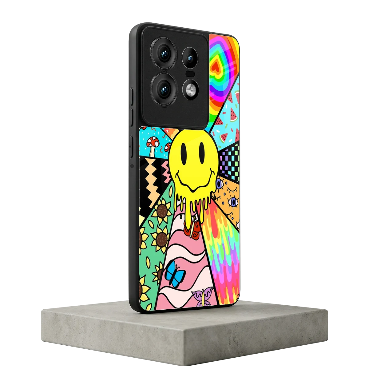 Y2K Doodle motorola edge 50 pro mobile cover | shockproof glass phone case