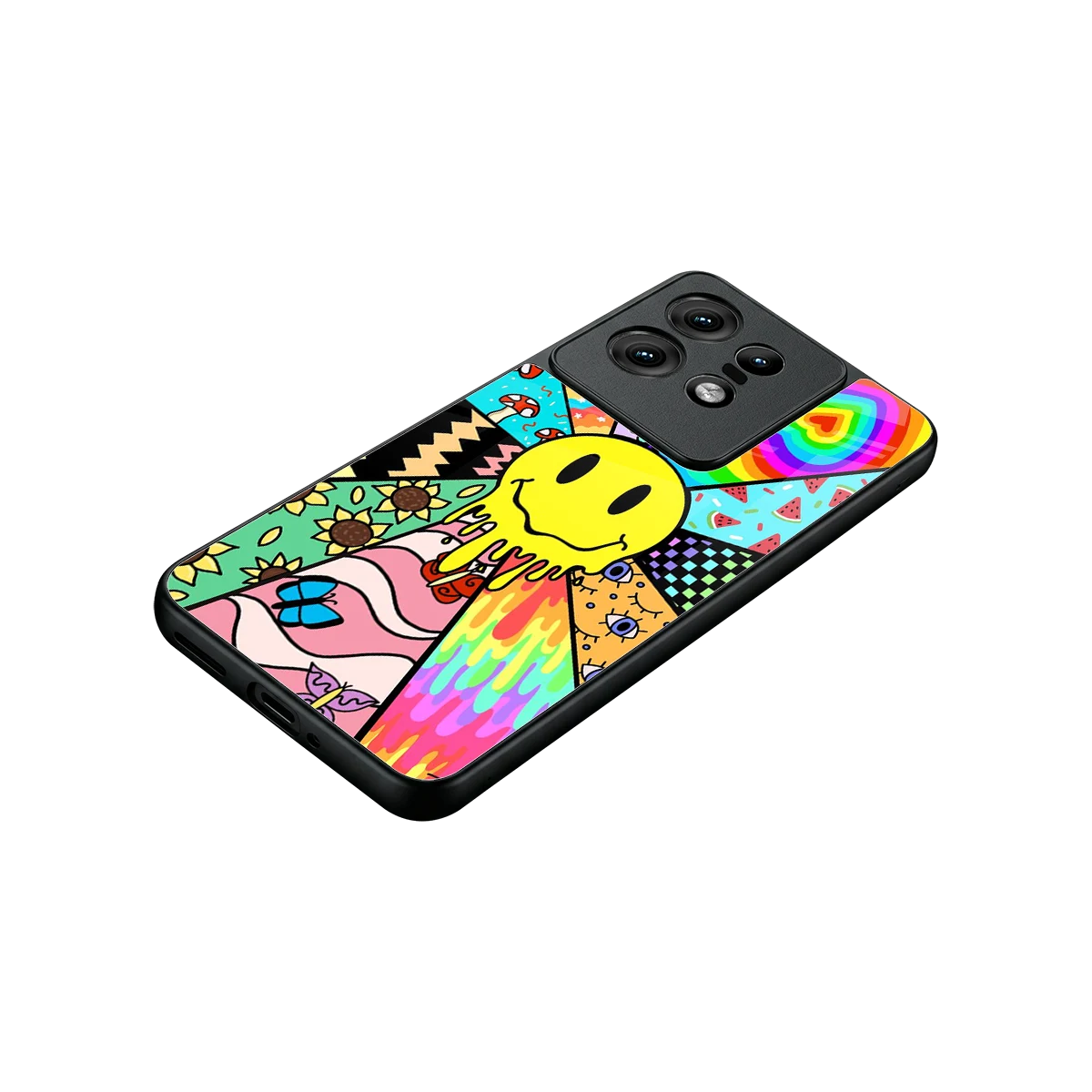 Y2K Doodle stylish phone case for motorola edge 50 pro | glossy glass and slim fit