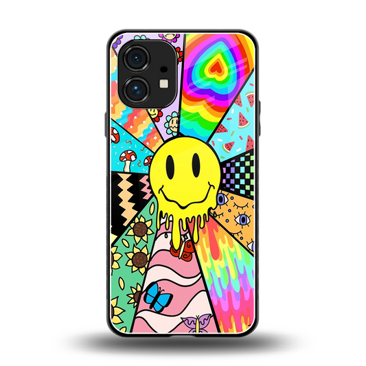 Y2K Doodle back phone cover | glass case for nothing phone 1