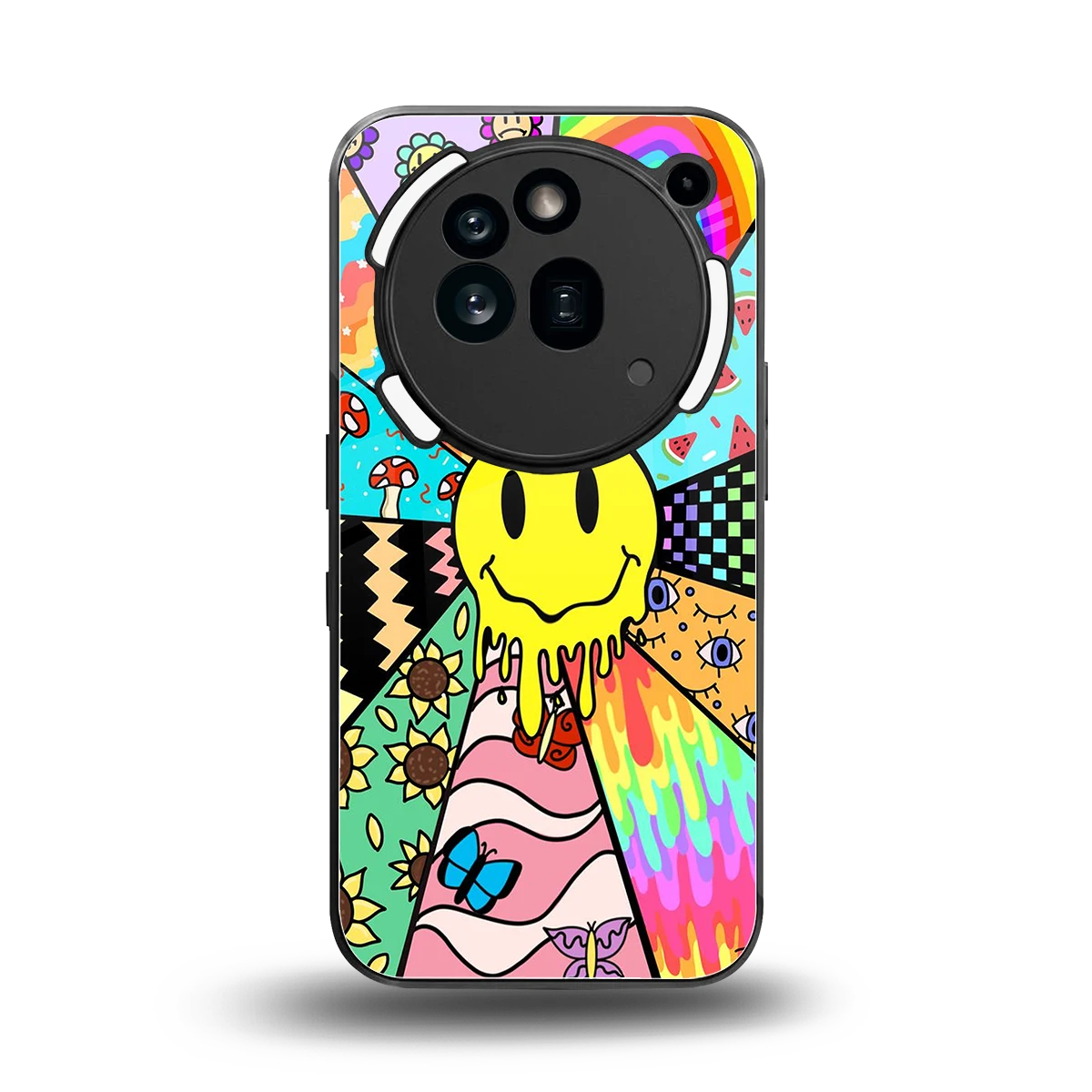 Y2K Doodle back phone cover | glass case for nothing phone 3a pro