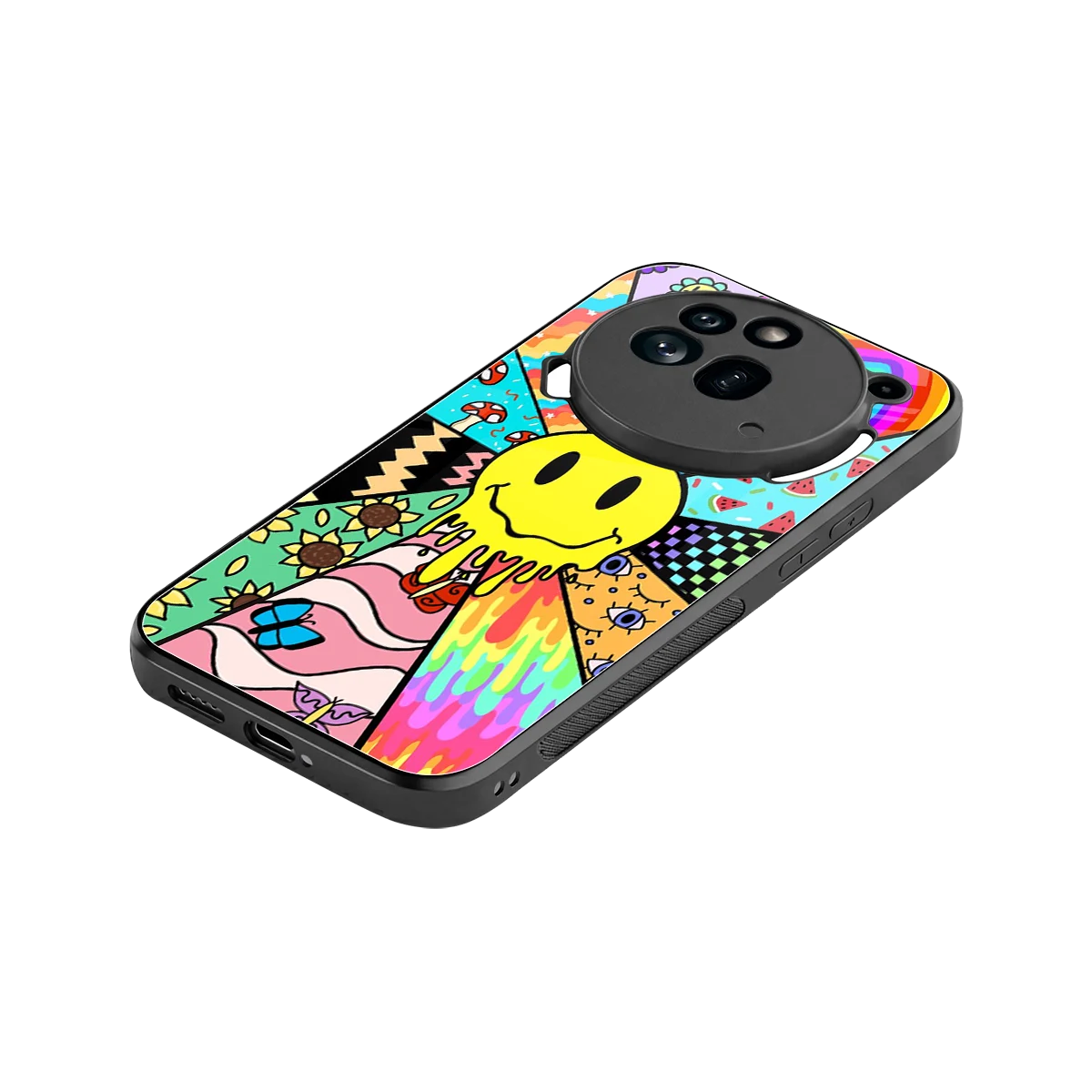Y2K Doodle stylish phone case for nothing phone 3a pro | glossy glass and slim fit