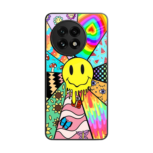 Y2K Doodle back phone cover | glass case for oneplus 13r
