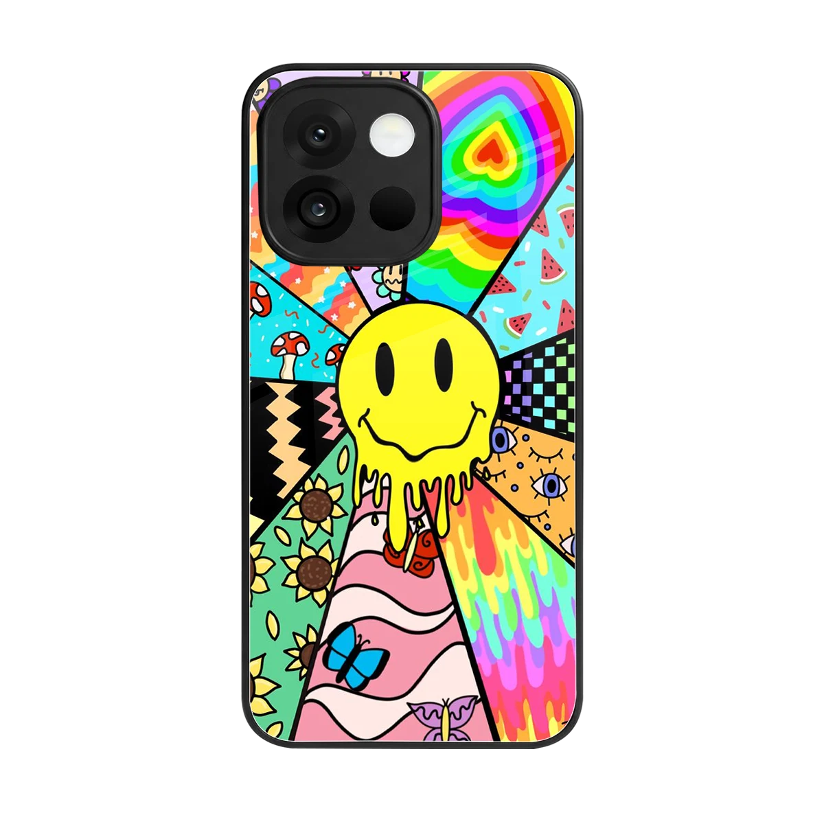 Y2K Doodle back phone cover | glass case for oneplus 13s