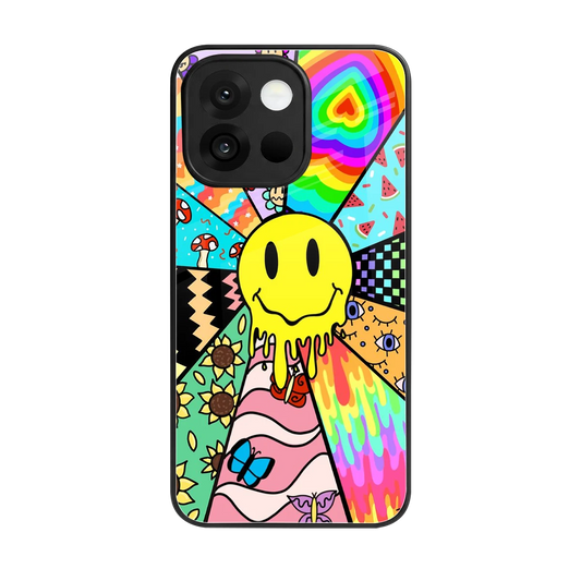 Y2K Doodle back phone cover | glass case for oneplus 13s
