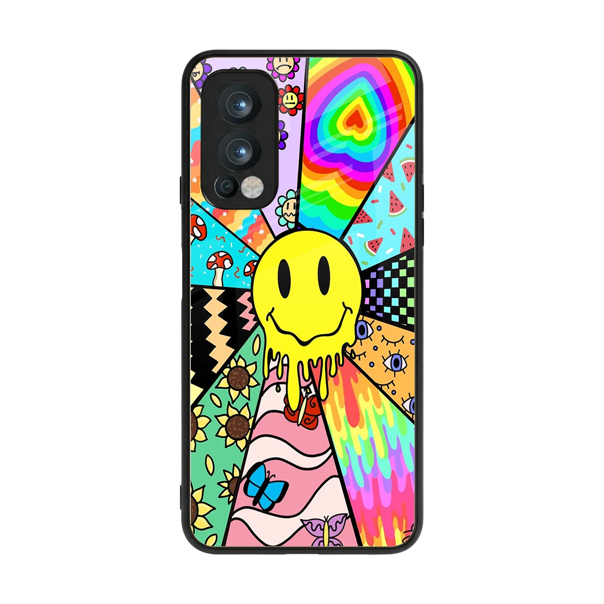 Y2K Doodle back phone cover | glass case for oneplus nord 2