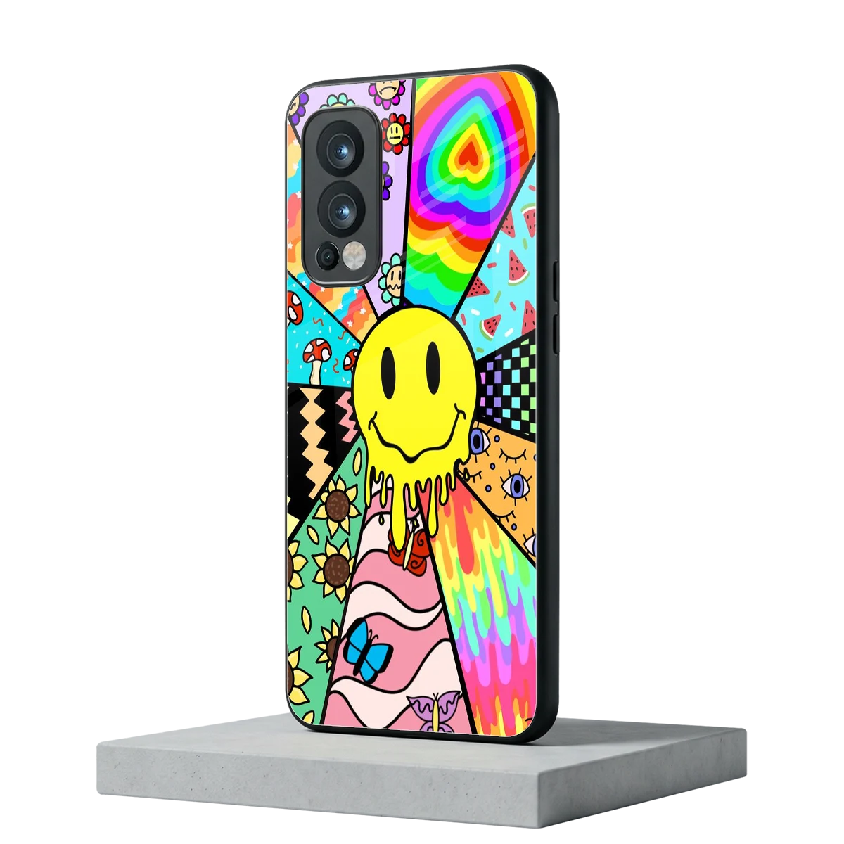 Y2K Doodle oneplus nord 2 mobile cover | shockproof glass phone case
