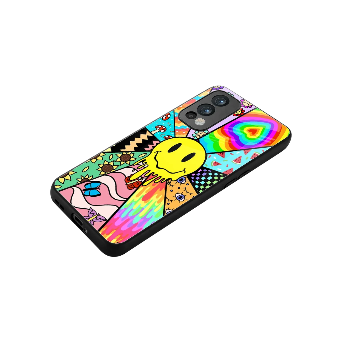 Y2K Doodle stylish phone case for oneplus nord 2 | glossy glass and slim fit