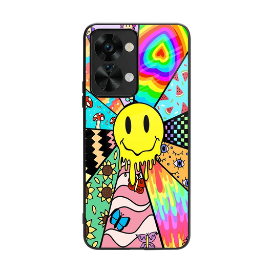 Y2K Doodle back phone cover | glass case for oneplus nord 2t