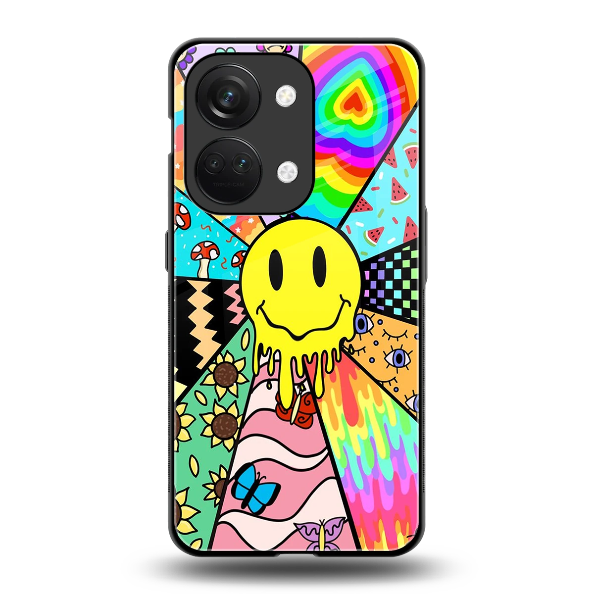 Y2K Doodle back phone cover | glass case for oneplus nord 3