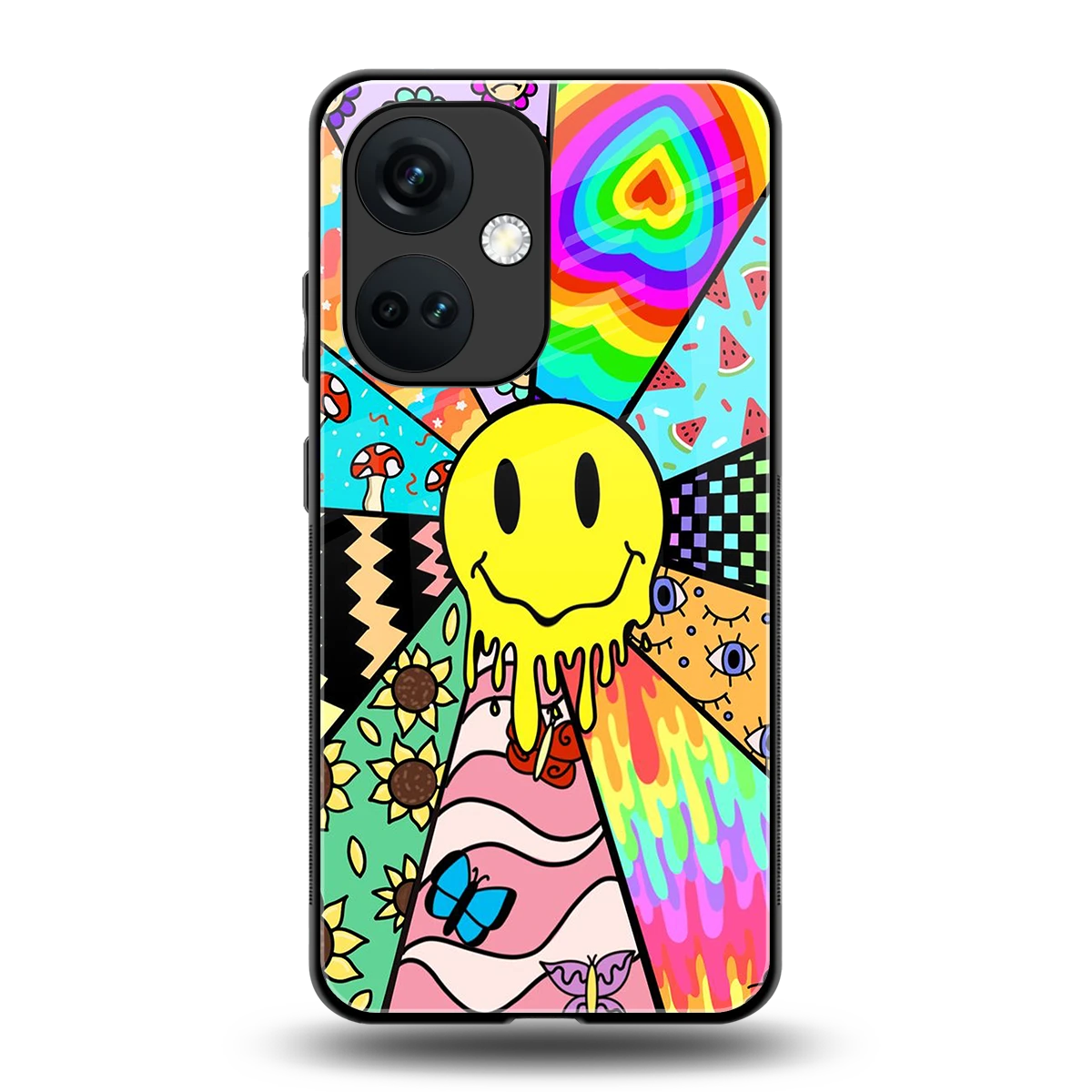 Y2K Doodle back phone cover | glass case for oneplus nord ce 3