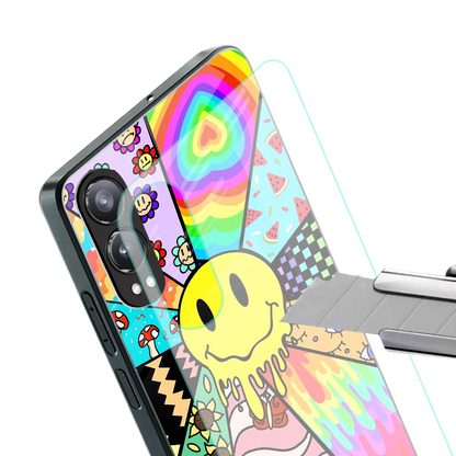 Y2K Doodle stylish phone case for oneplus nord ce 4 lite | glossy glass and slim fit