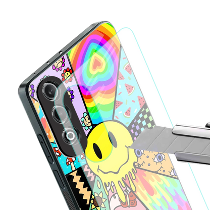 Y2K Doodle stylish phone case for oneplus nord ce 4 | glossy glass and slim fit