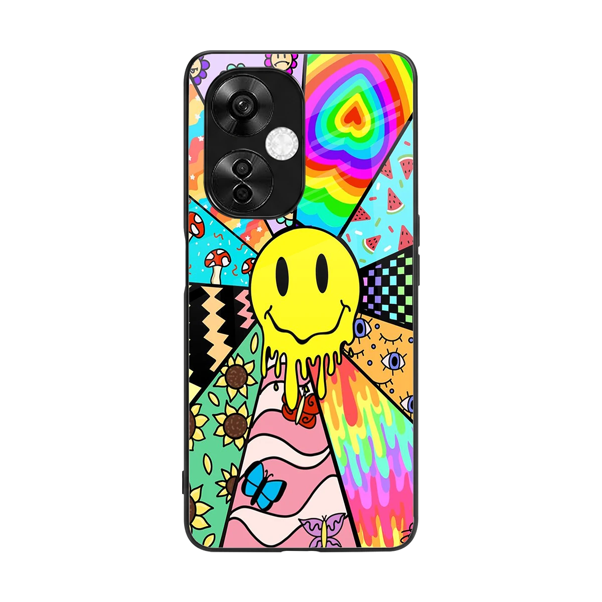 Y2K Doodle back phone cover | glass case for oneplus nord ce 3 lite