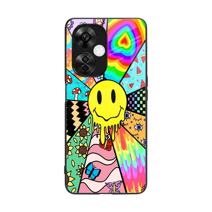 Y2K Doodle back phone cover | glass case for oneplus nord ce 3 lite