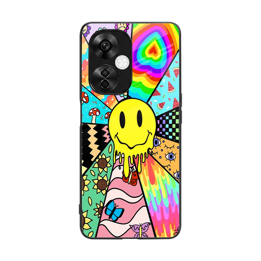 Y2K Doodle back phone cover | glass case for oneplus nord ce 3 lite