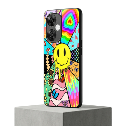 Y2K Doodle oneplus nord ce 3 lite mobile cover | shockproof glass phone case