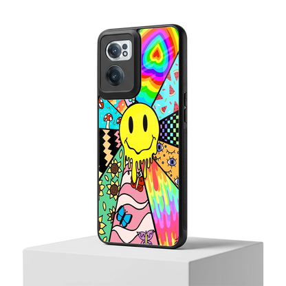 Y2K Doodle oneplus nord ce 2 mobile cover | shockproof glass phone case