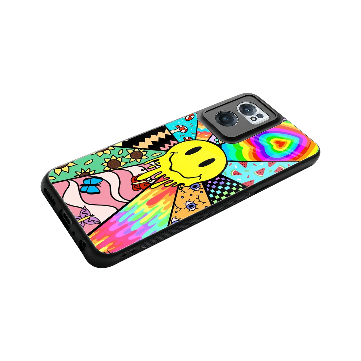 Y2K Doodle stylish phone case for oneplus nord ce 2 | glossy glass and slim fit