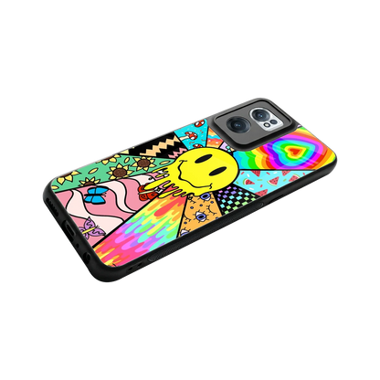Y2K Doodle stylish phone case for oneplus nord ce 2 | glossy glass and slim fit