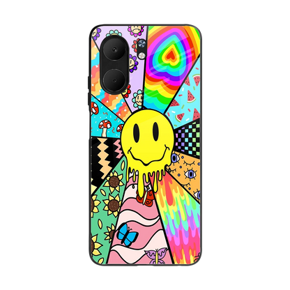 Y2K Doodle back phone cover | glass case for oppo a5x 5g