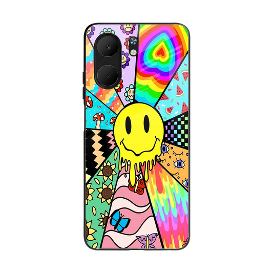 Y2K Doodle back phone cover | glass case for oppo a5x 5g