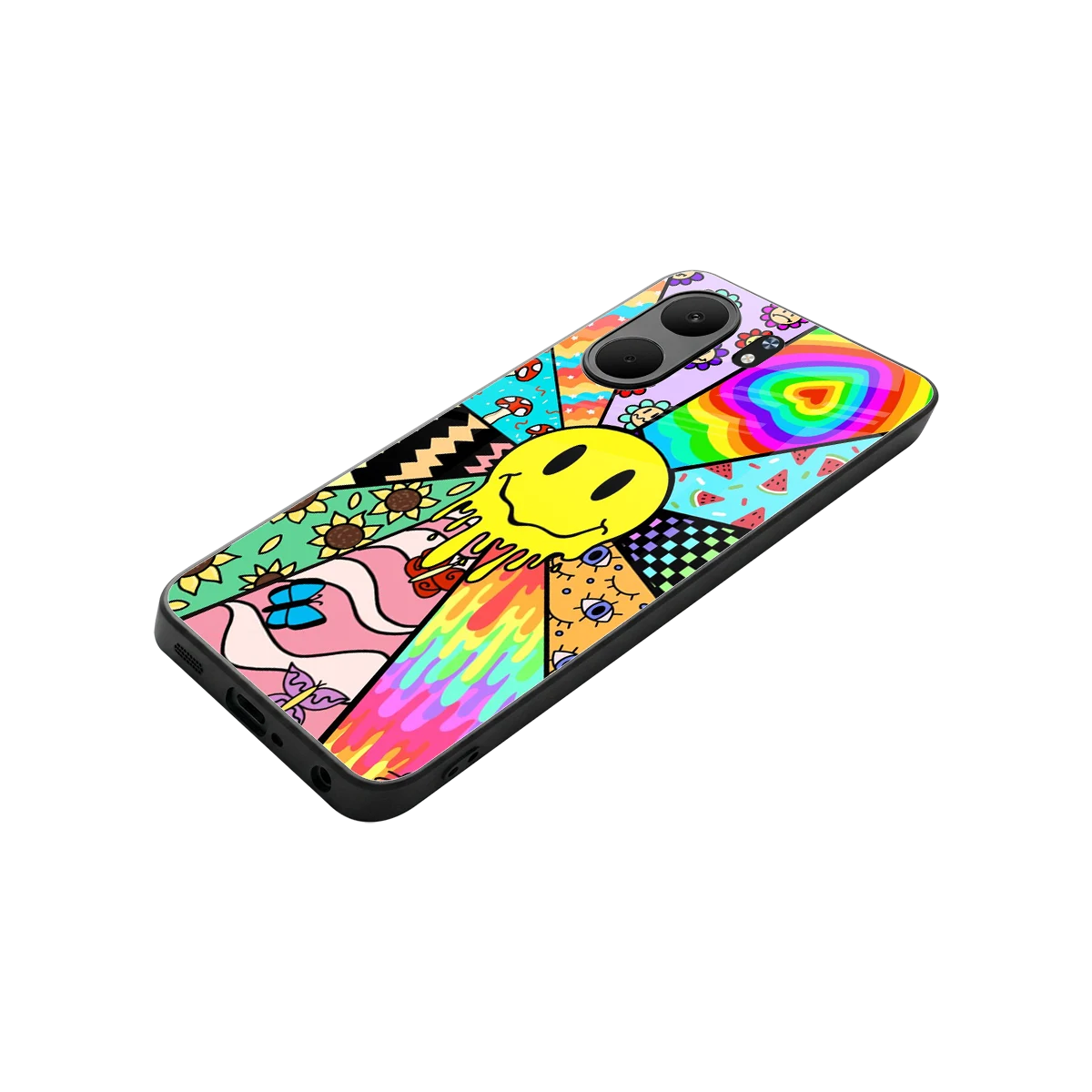 Y2K Doodle stylish phone case for oppo a5x 5g | glossy glass and slim fit