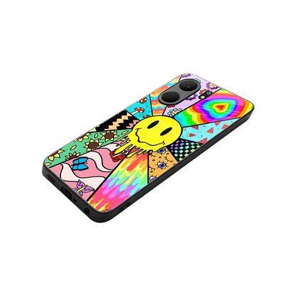 Y2K Doodle stylish phone case for oppo a5x 5g | glossy glass and slim fit