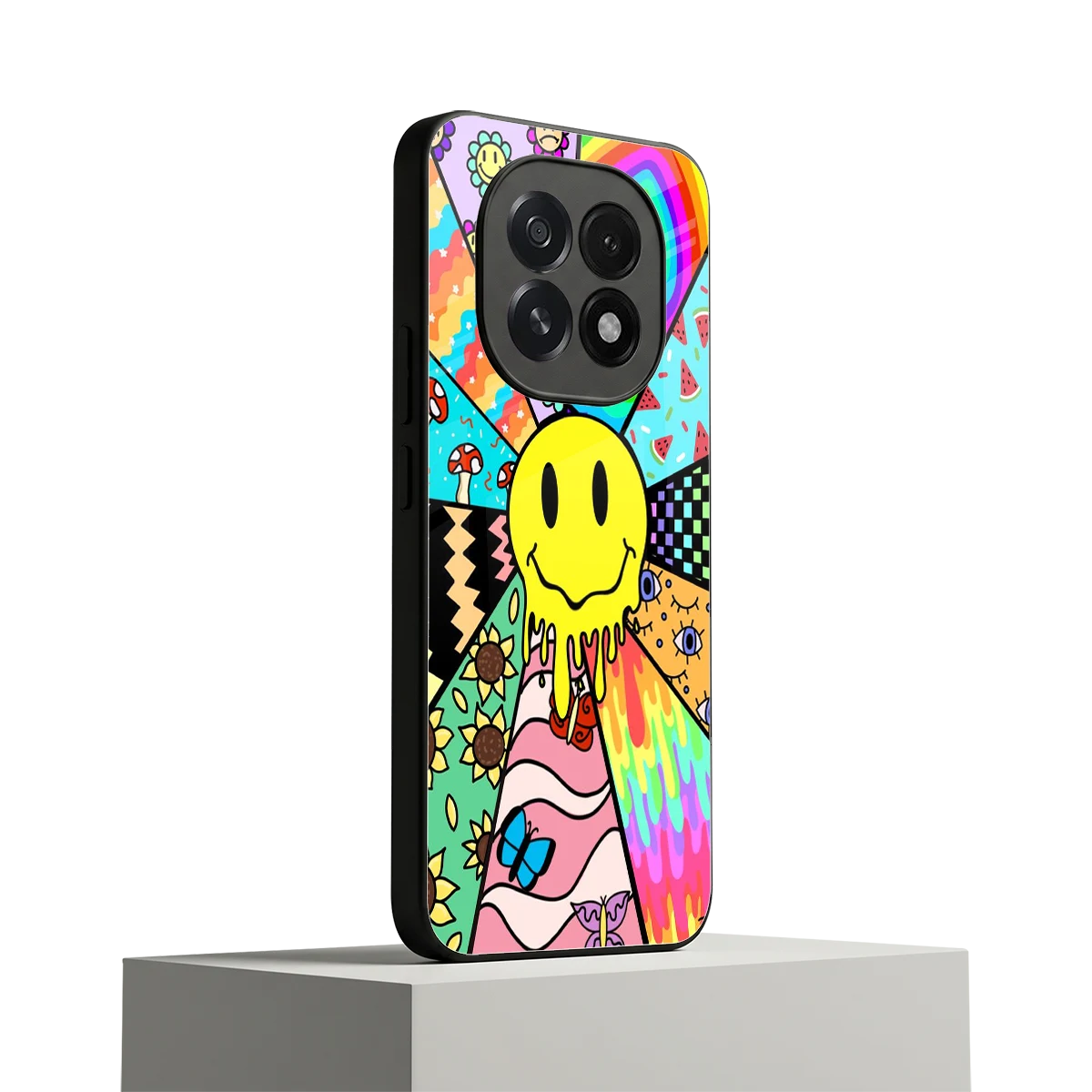 Y2K Doodle oppo f29 5g mobile cover | shockproof glass phone case