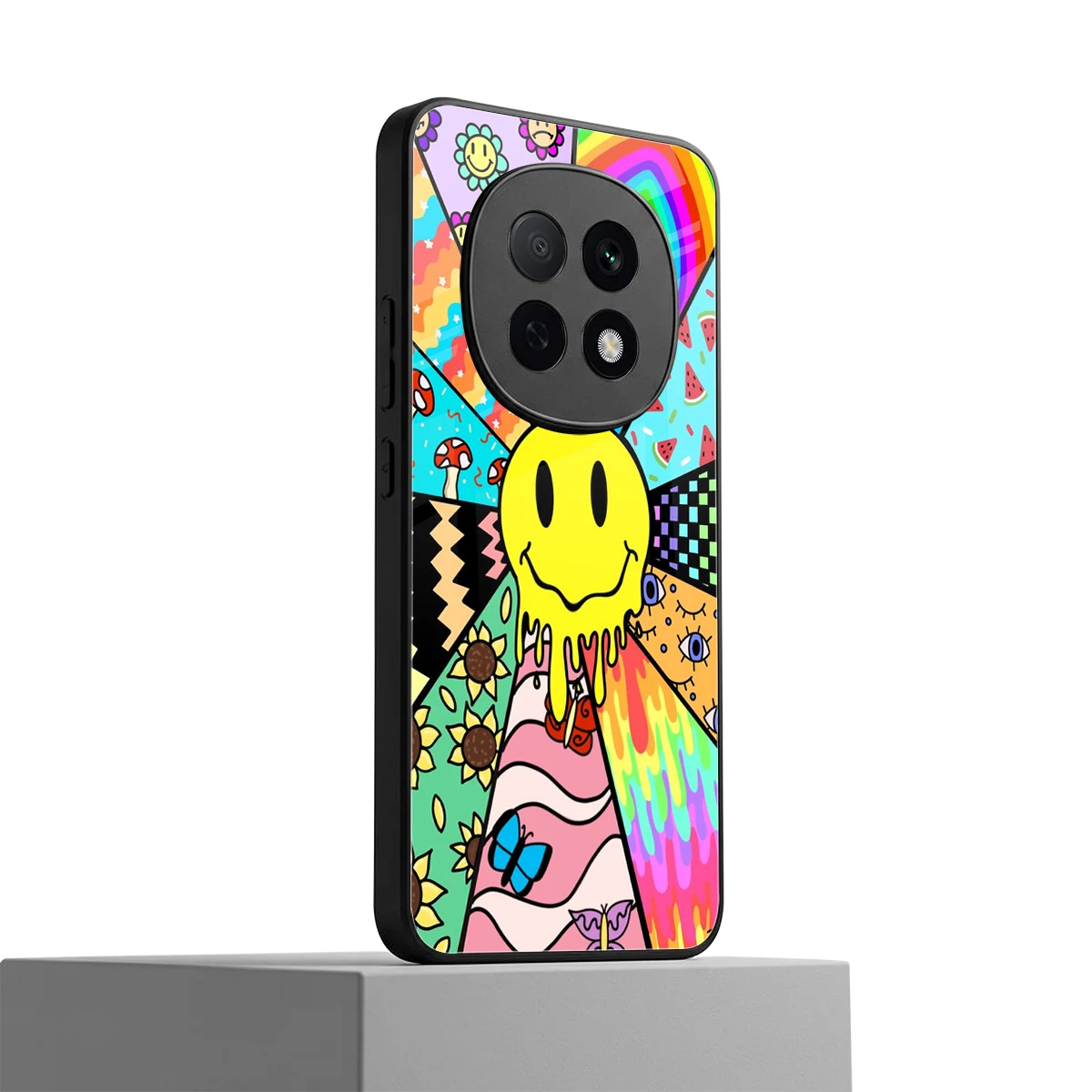 Y2K Doodle oppo f29 pro 5g mobile cover | shockproof glass phone case