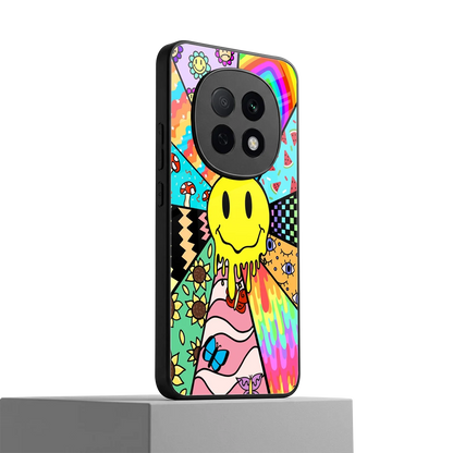 Y2K Doodle oppo f29 pro 5g mobile cover | shockproof glass phone case