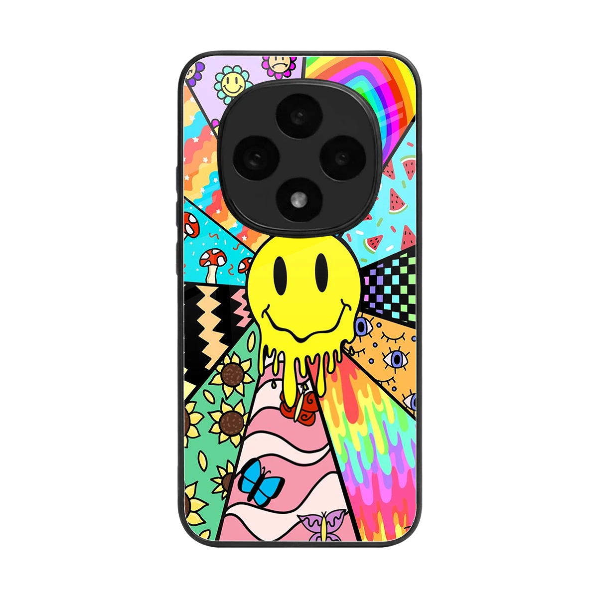 Y2K Doodle back phone cover | glass case for oppo f31 pro 5g