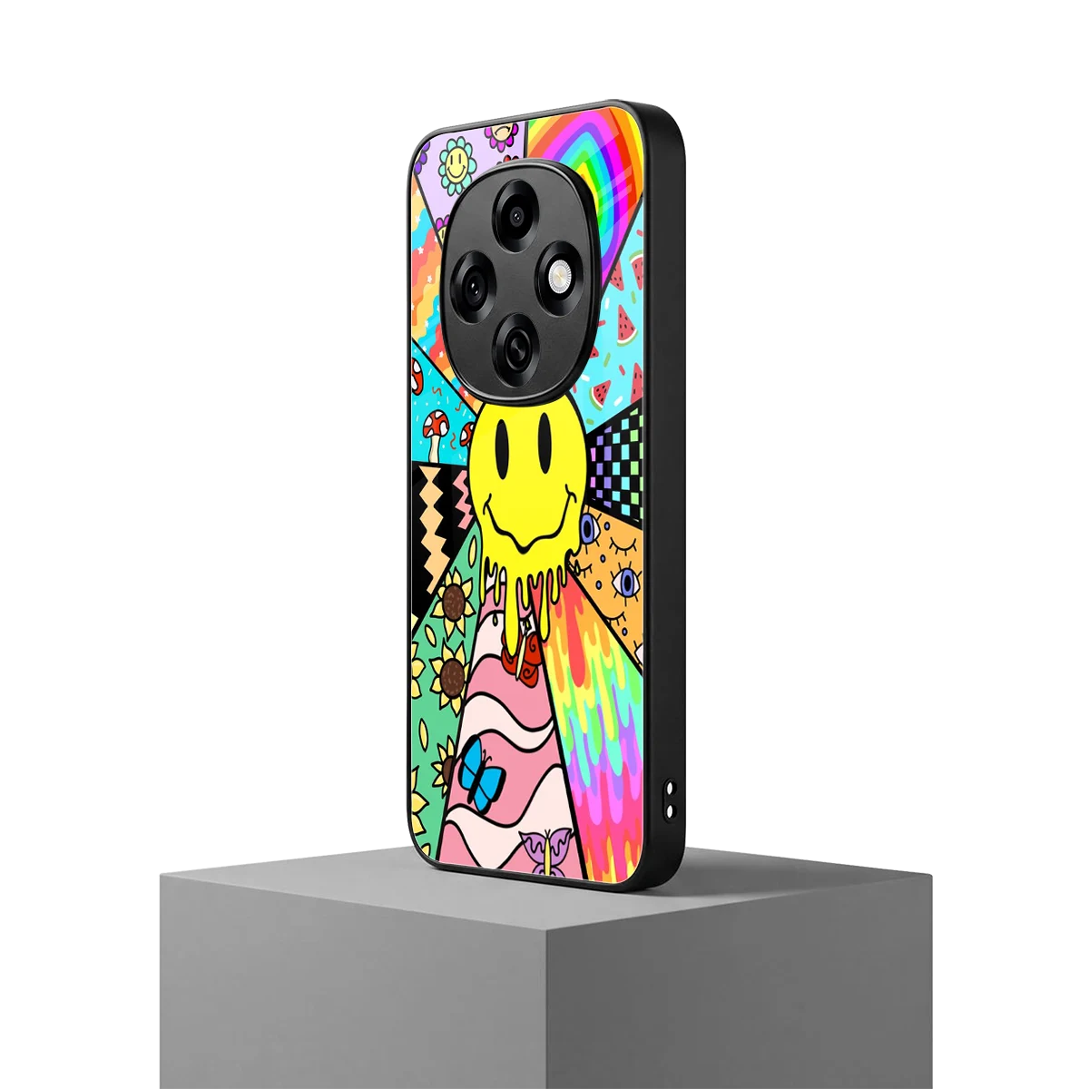 Y2K Doodle oppo f31 pro 5g mobile cover | shockproof glass phone case