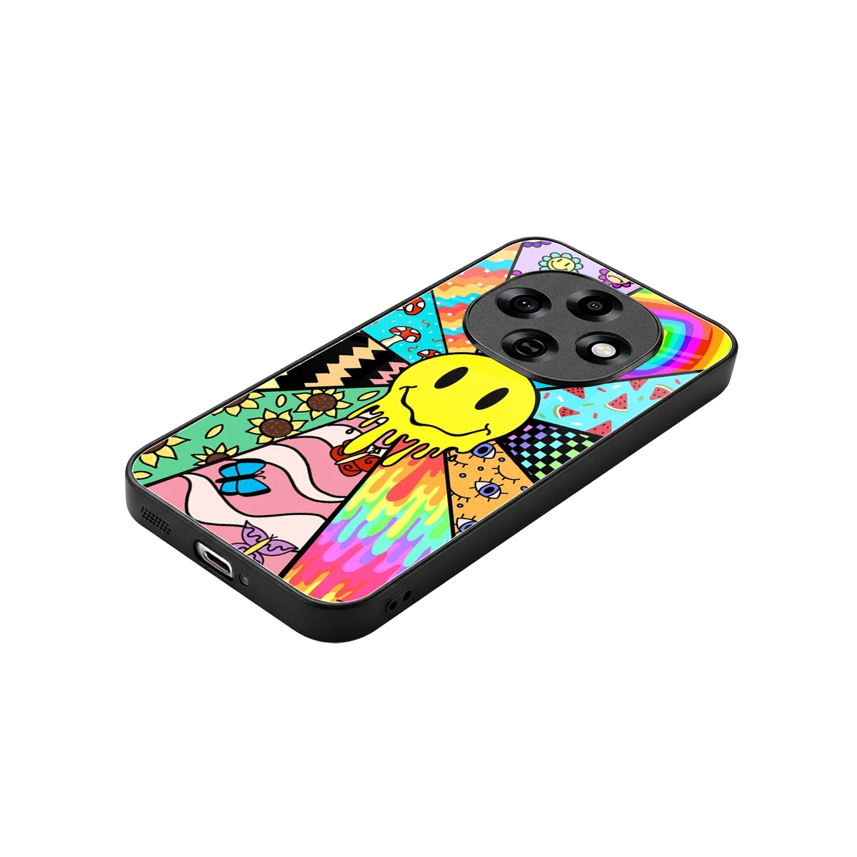 Y2K Doodle stylish phone case for oppo f31 pro 5g | glossy glass and slim fit