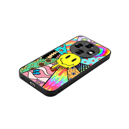 Y2K Doodle stylish phone case for oppo f31 pro 5g | glossy glass and slim fit