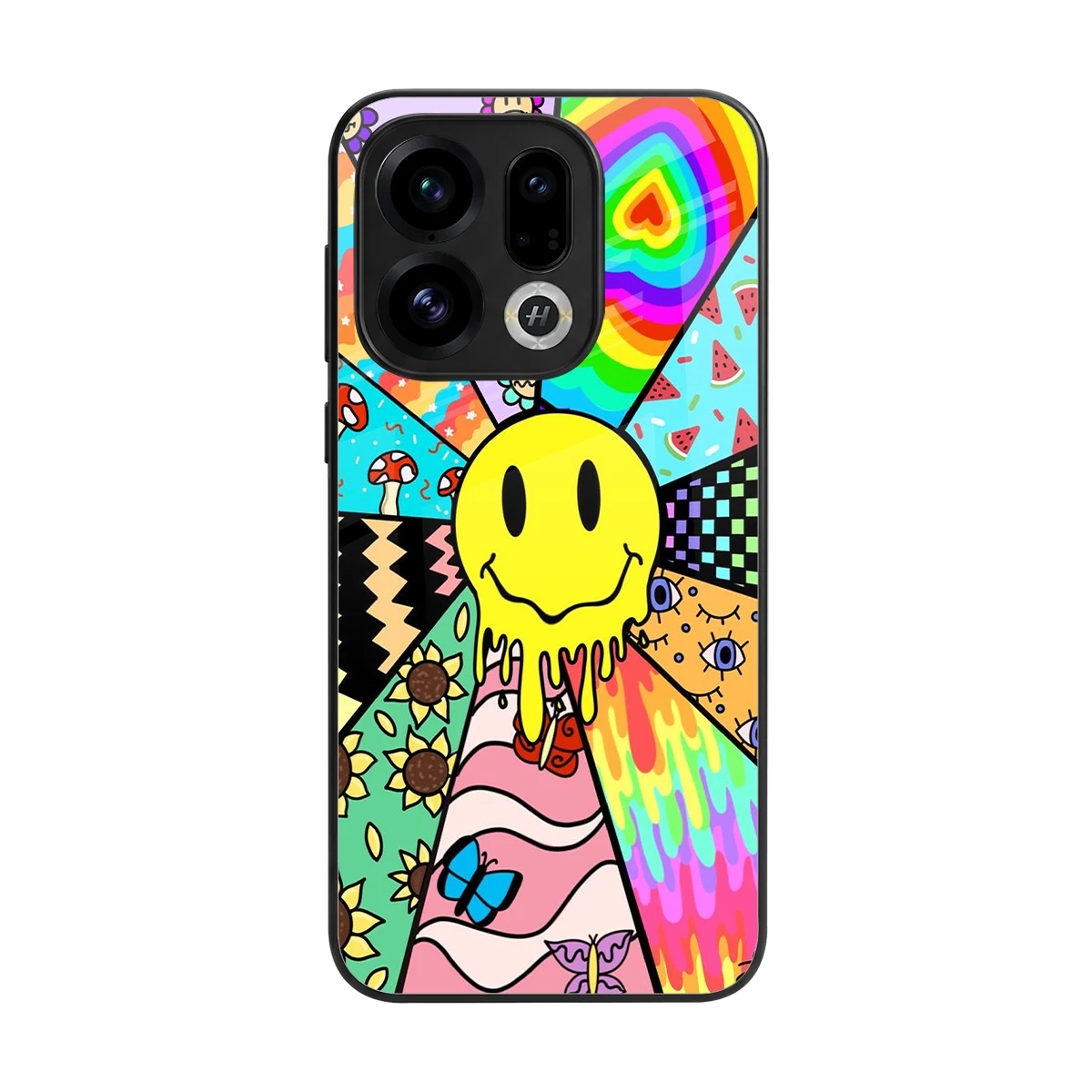 Y2K Doodle back phone cover | glass case for oppo find x9