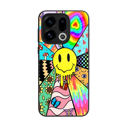Y2K Doodle back phone cover | glass case for oppo find x9