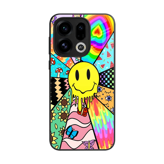 Y2K Doodle back phone cover | glass case for oppo find x9