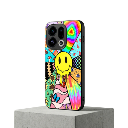 Y2K Doodle oppo find x9 mobile cover | shockproof glass phone case