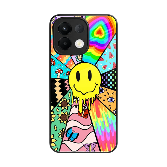 Y2K Doodle back phone cover | glass case for oppo k13 5g