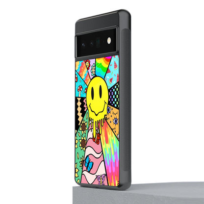Y2K Doodle stylish phone case for google pixel 6 pro | glossy glass and slim fit