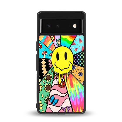 Y2K Doodle back phone cover | glass case for google pixel 6