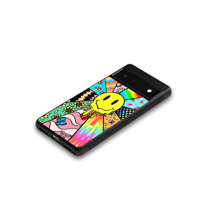 Y2K Doodle google pixel 6 mobile cover | shockproof glass phone case