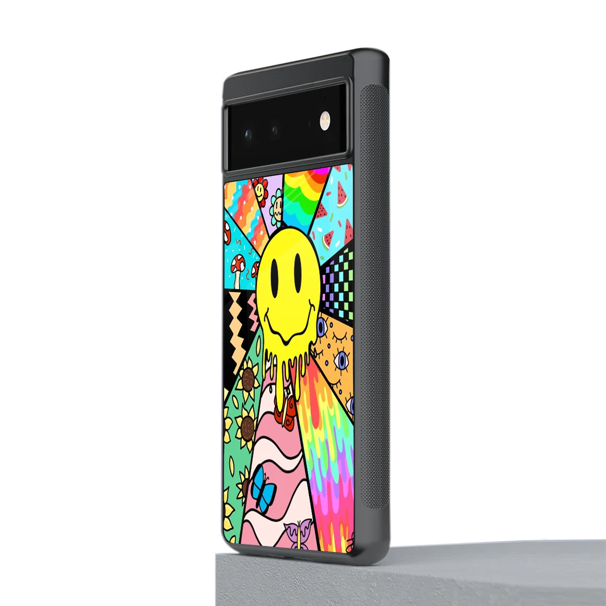 Y2K Doodle stylish phone case for google pixel 6a | glossy glass and slim fit