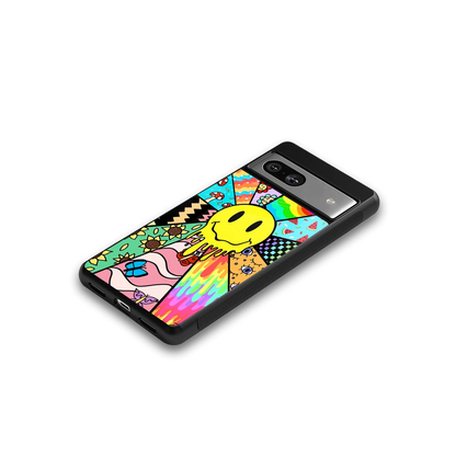 Y2K Doodle google pixel 7 mobile cover | shockproof glass phone case