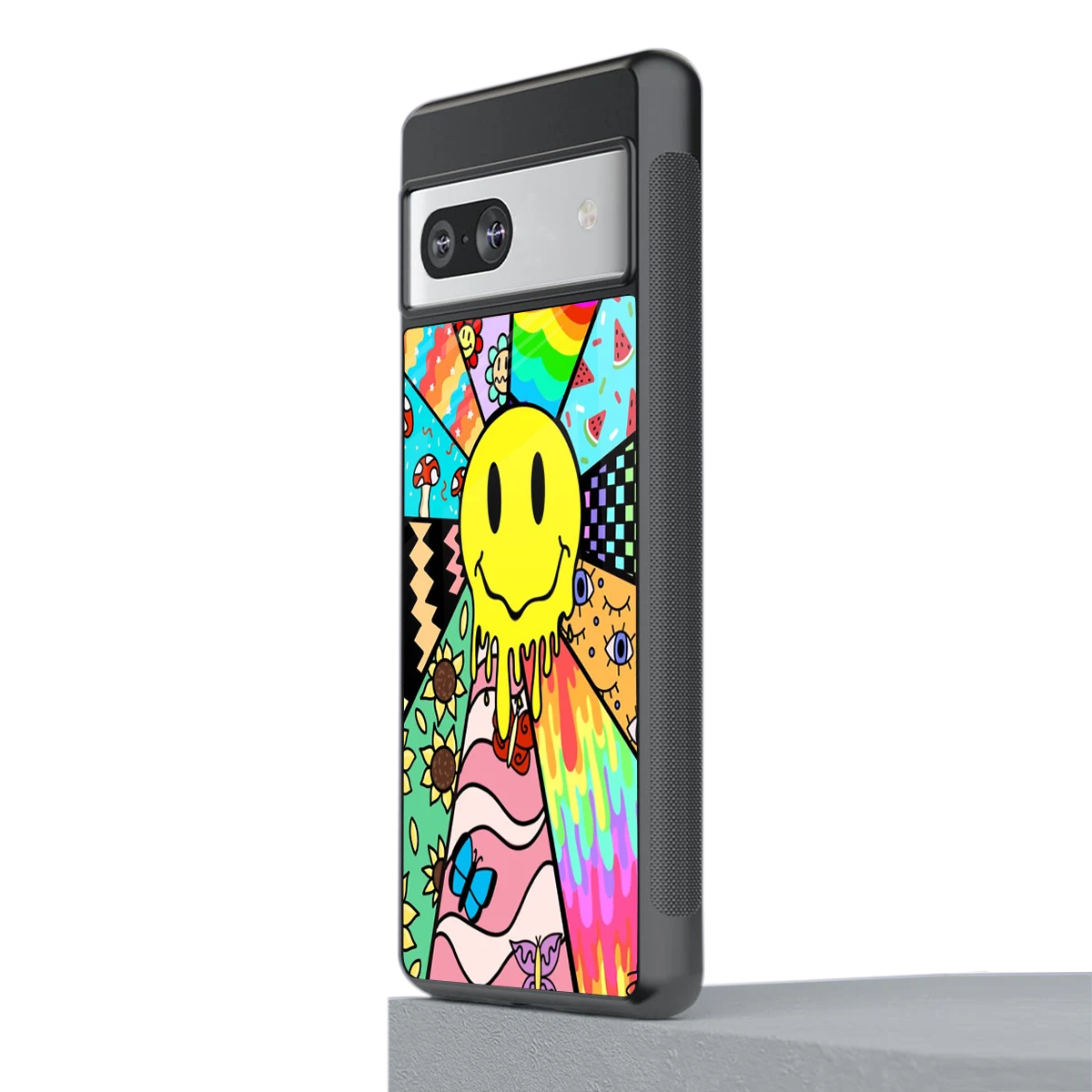 Y2K Doodle stylish phone case for google pixel 7a | glossy glass and slim fit