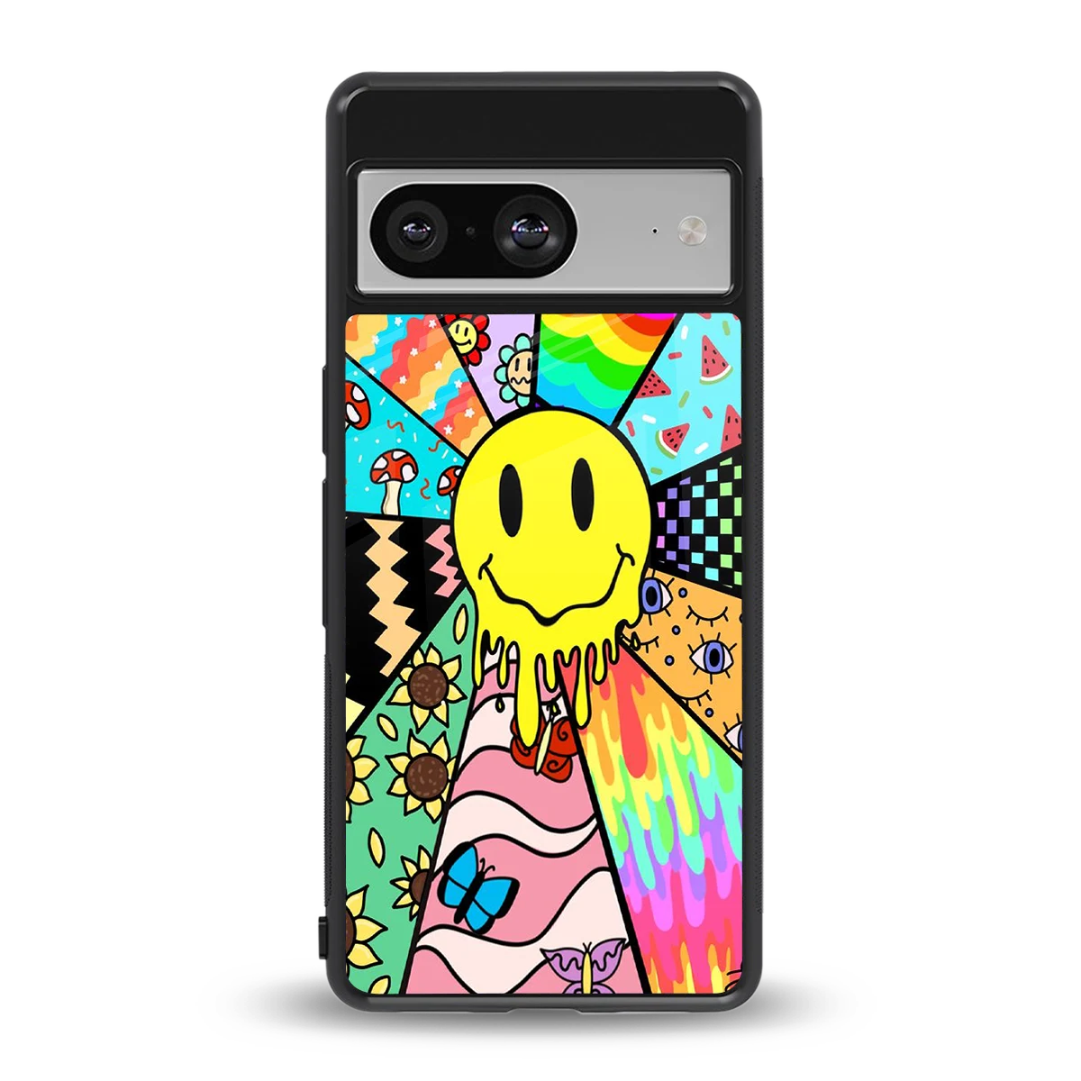 Y2K Doodle back phone cover | glass case for google pixel 8