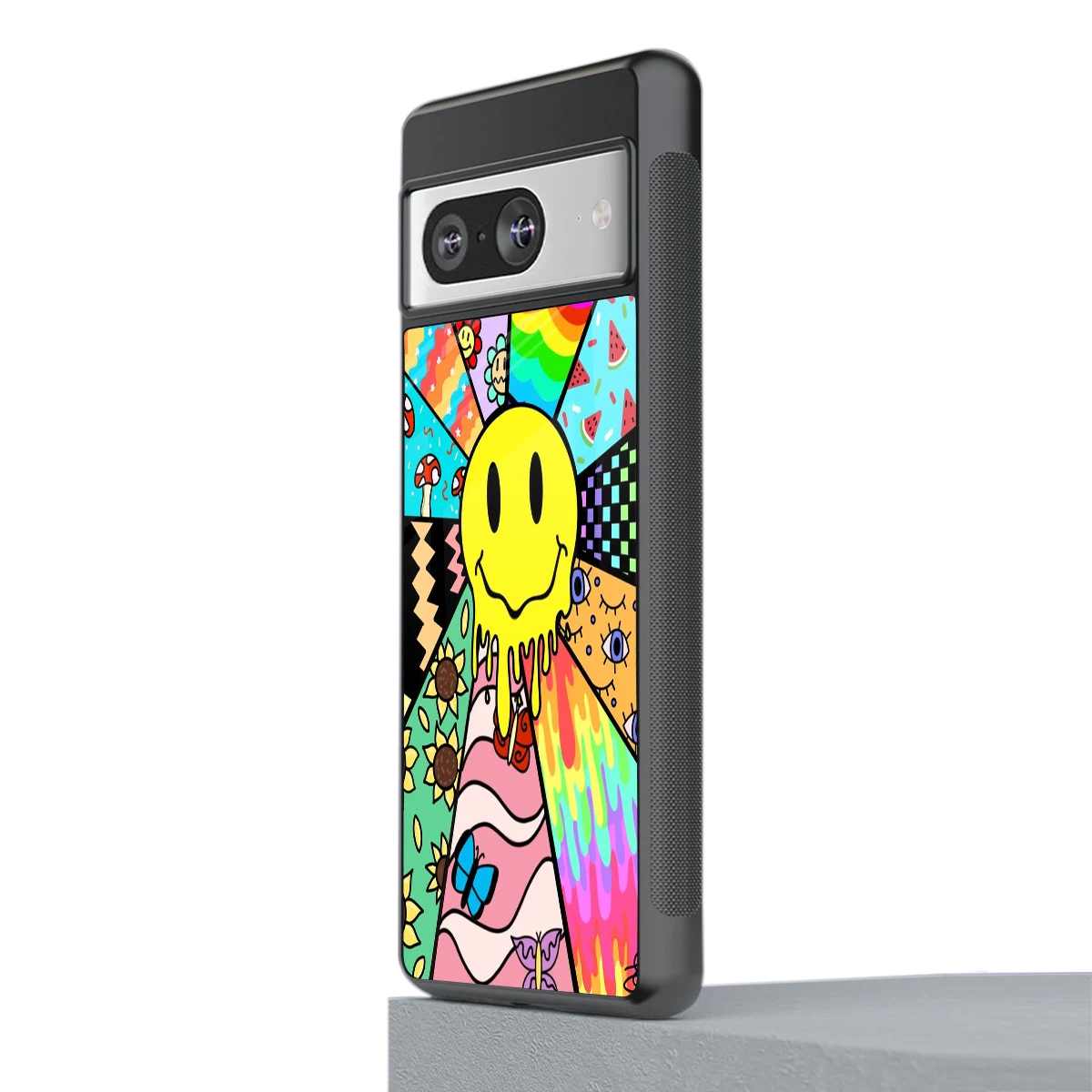 Y2K Doodle stylish phone case for google pixel 8 | glossy glass and slim fit
